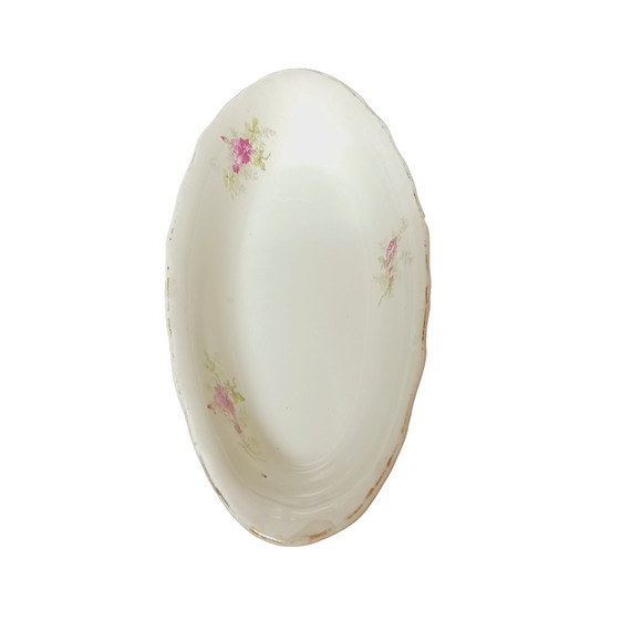 Floral Celery Trinket Ring Soap Dish Oblong Transferware Mid Century Modern VTG - Picture 16 of 16